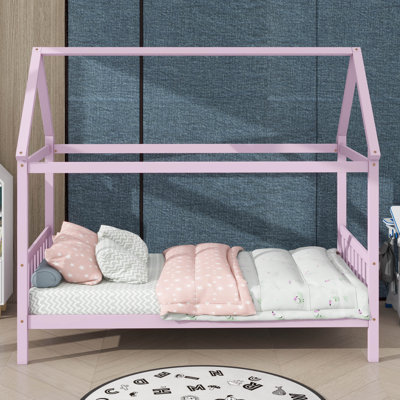 Lit simple de style maison avec tête et pied de lit