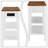 Minimalist Compact Wooden Storage End Table with Charging Station-1307999535