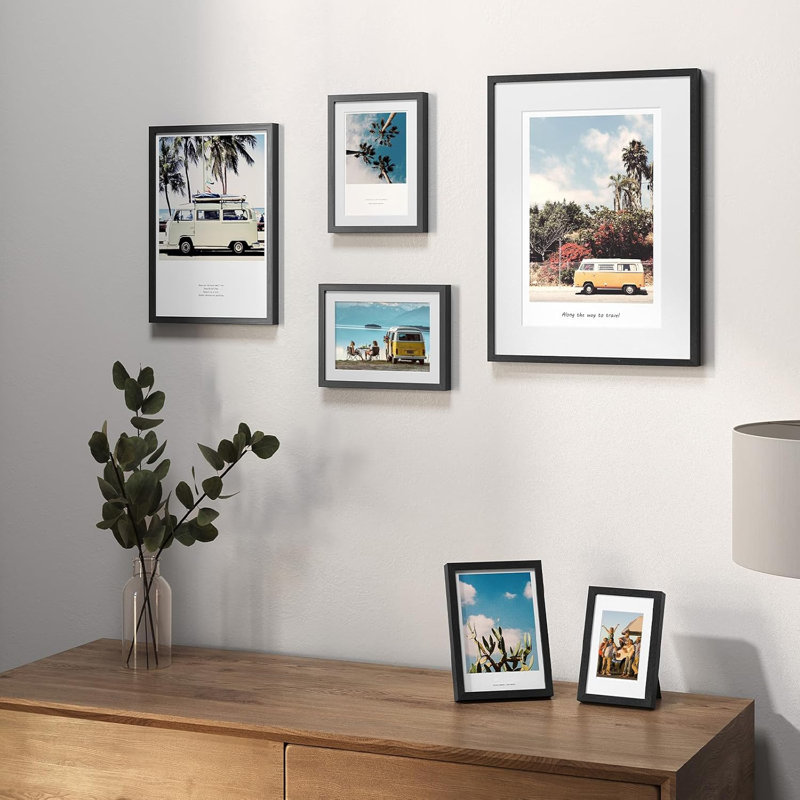 Beatric Picture Frame with Mat, 31.5cm H x 23cm W, Black