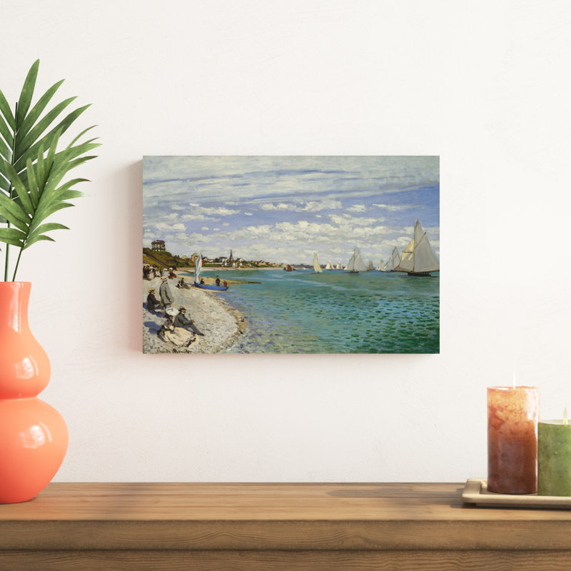 Régate à Sainte-Adresse, H 12 po x l 18 po x P 1,25 po