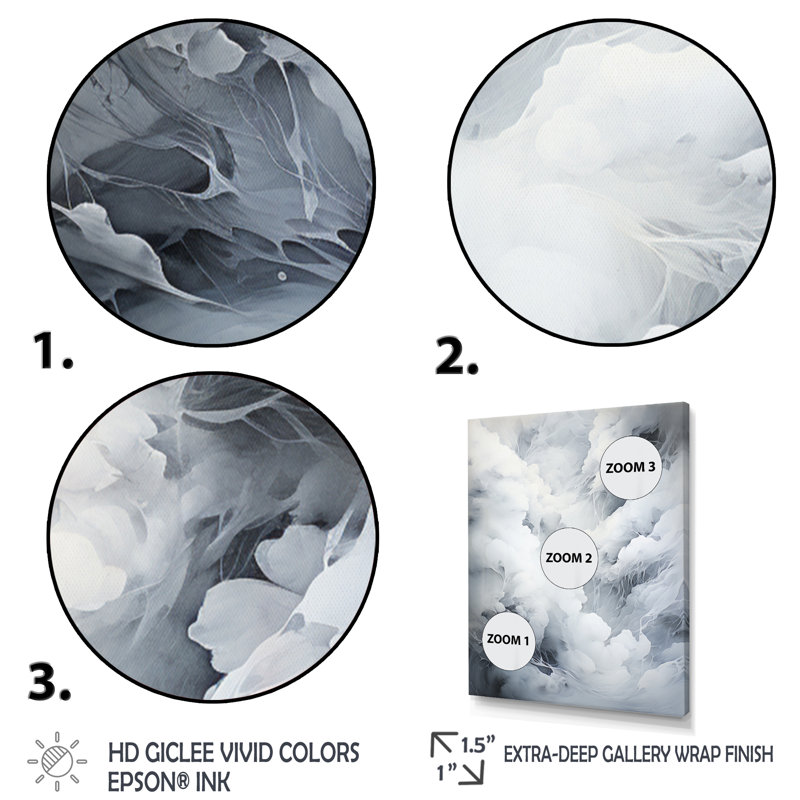 «Jaimin Clouds Whispering Clouds I», reproduction sur toile, H 40 po x l 30 po x P 1,5 po, Toile tendue