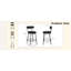 Chaises de bar ergonomiques en tissu noir