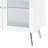 2-door Engineered Wood Accent Cabinet White High Gloss