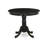 3 Piece Kitchen Table & Chairs Set Contains a Round Dining Room Table with Pedestal and 2 Doeskin Linen Fabric Upholstered Chairs, Wirebrushed Black-1559574851-1559574874