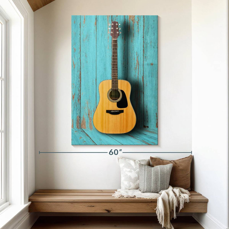 Abarca Guitar In Blue Room, 51" H x 34" W