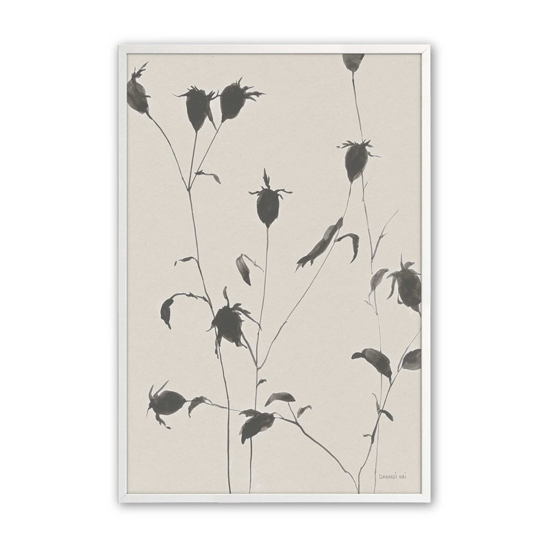 Encre botanique II, Blanc opaque, H 17 po x l 13 po