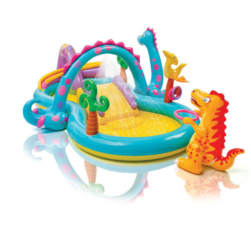 Plastic Novelty Inflatable Pool 44.04'' H x 90'' W x 132'' L , with Pump Included
