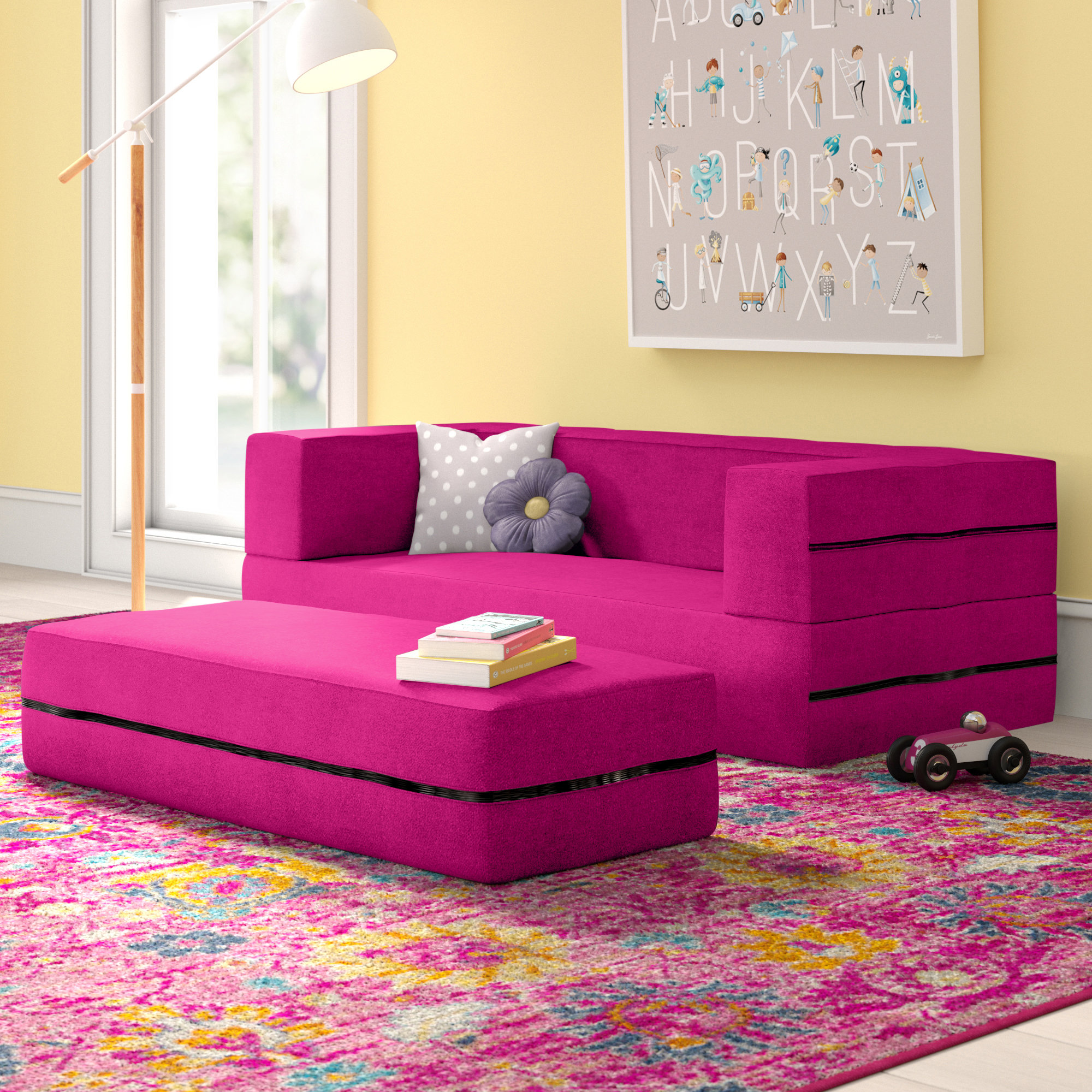 Isabelle & Max™ Altermease Zipline Sofa & Large Ottoman 3 in 1 Fold Out