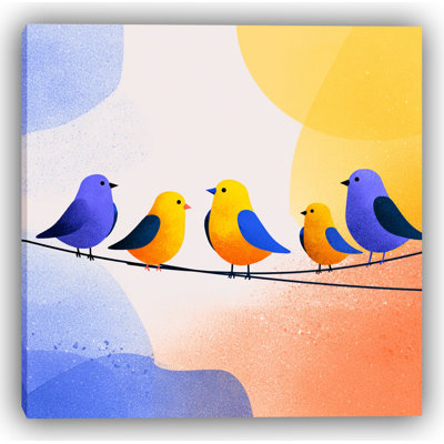«Sunset Songbirds», art mural sur toile