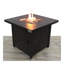Foyer de table en acier au propane / gaz naturel H 25 po x l 30 po (noir)