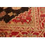 Tapis de la zone en laine brun/rouge/ivoire 6 pi 1 po x 9 pi 1 po à la main noué la 1980 chobi Carramar
