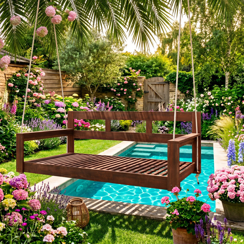 Lit de jour pour balancelle en bois d'acacia l 81,9 po x P 40,6 po x H 27,6 po TopMAX