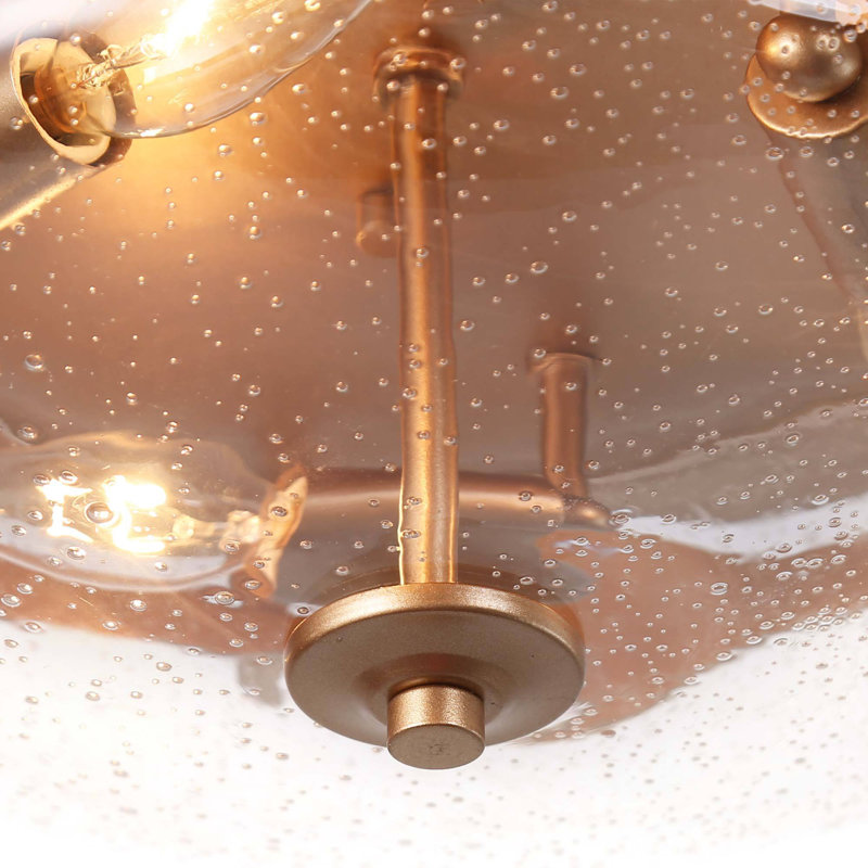 Plafonnier encastré 3 lumières 13,5 po Smither, Or foncé