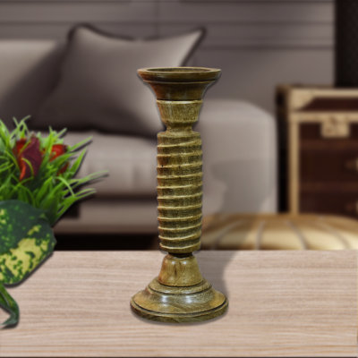 Bougeoir de table en bois