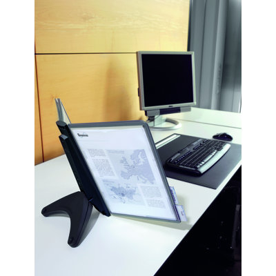 Système de référence de bureau DURABLE SHERPA SOHO, 5 panneaux doubles, lettre, noir