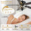 Ventilateurs de plafond 52 po en cristal moderne avec lumières et télécommande, ventilateur de plafond réversible à 5 pales à moteur à courant continu, ventilateur de lustre noir pour chambre à coucher-370160348