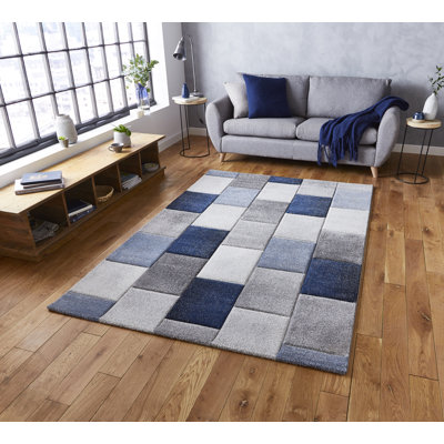 Jocelyn area rug Machine Woven Rectangle Grey/Blue