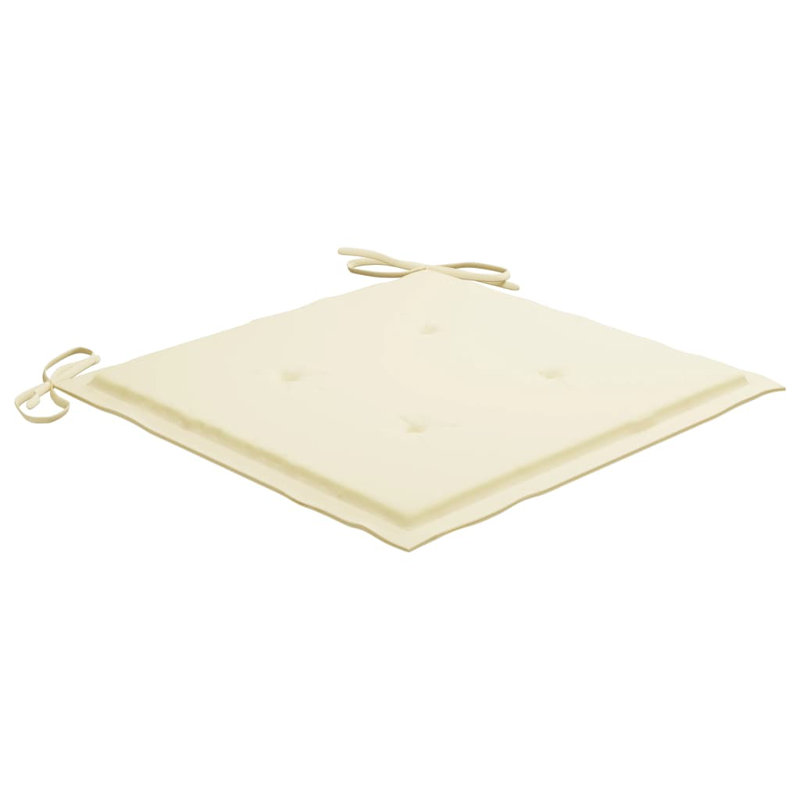 Chaise de patio avec coussin, Crème