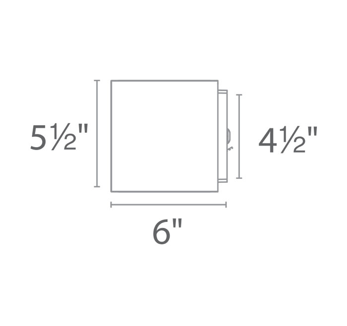Bloc 2 - Light LED Outdoor Flush Mount, 2700K, Bronze
