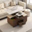 Ensemble de table basse et 4 tabourets relevables Modern