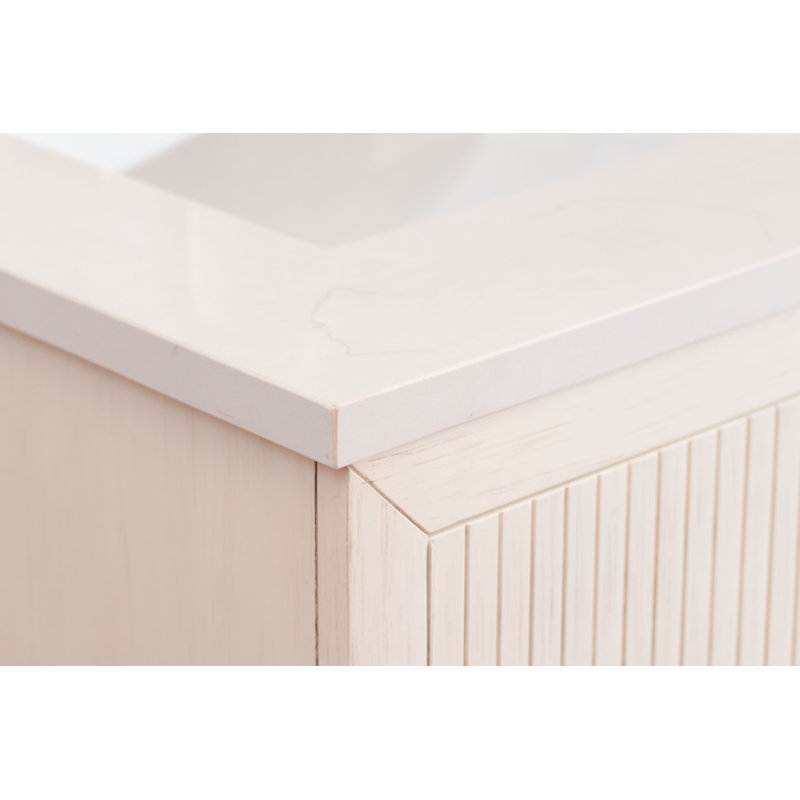 Lisbon 72"L Free Standing Vanity Base in Antique White