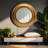 Wood Round Wall Mirror Decorative Mirror for Bathroom. Livingroom,-1351195710-1351195708