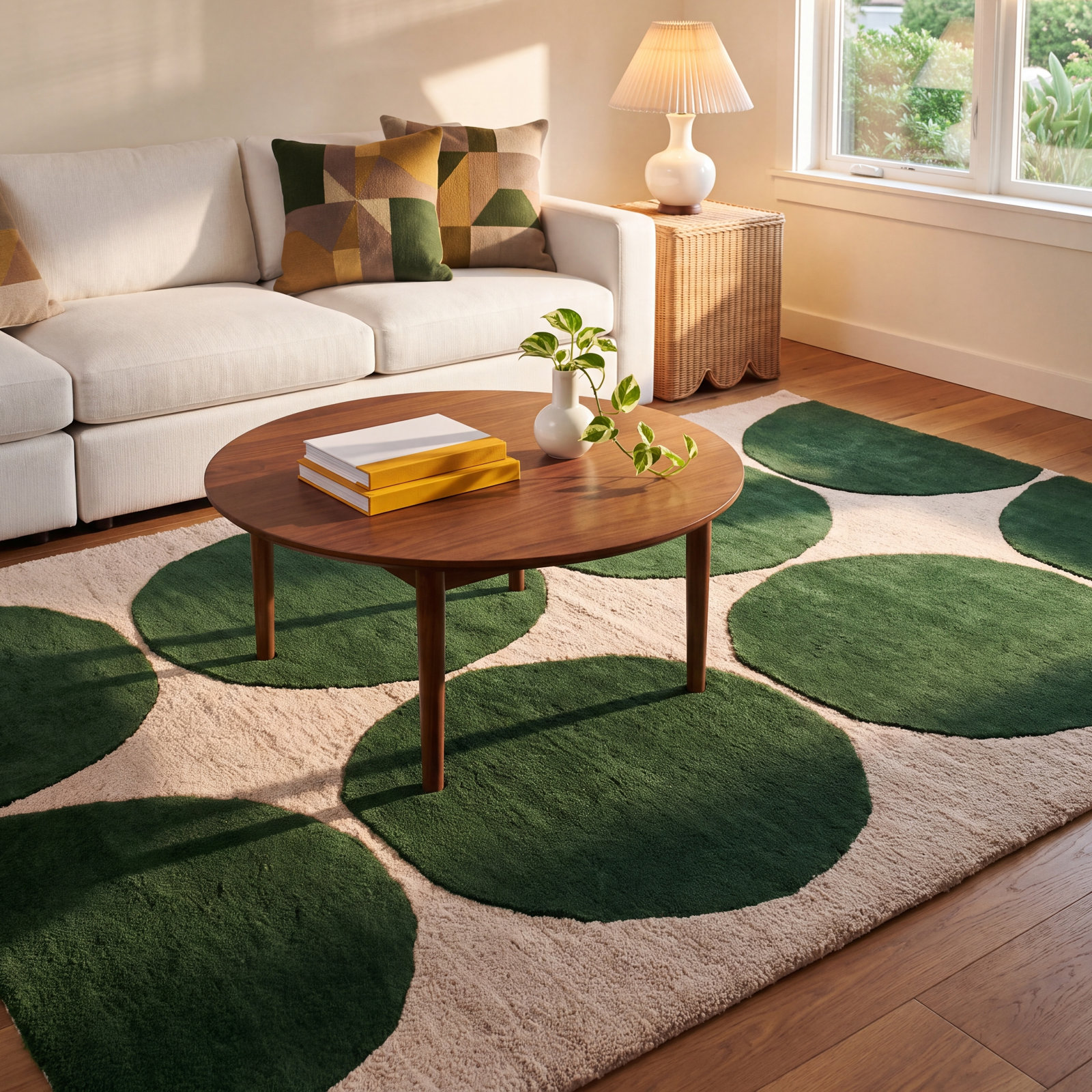 Isot Hand-Woven Geometric Rug, Rectangle 6'7" x 9'2"