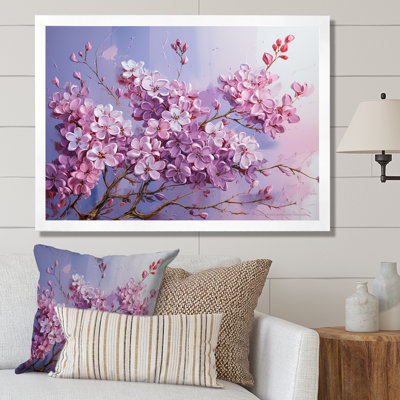 Lilas mauves, charme de campagne III sur toile