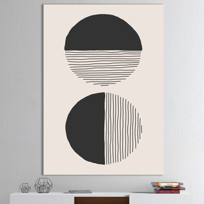 " Minimal Geometric Lines And Circle IV " by Designart