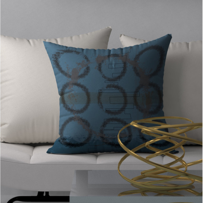 Geometric Reversible Throw Pillow, 24" x 24"
