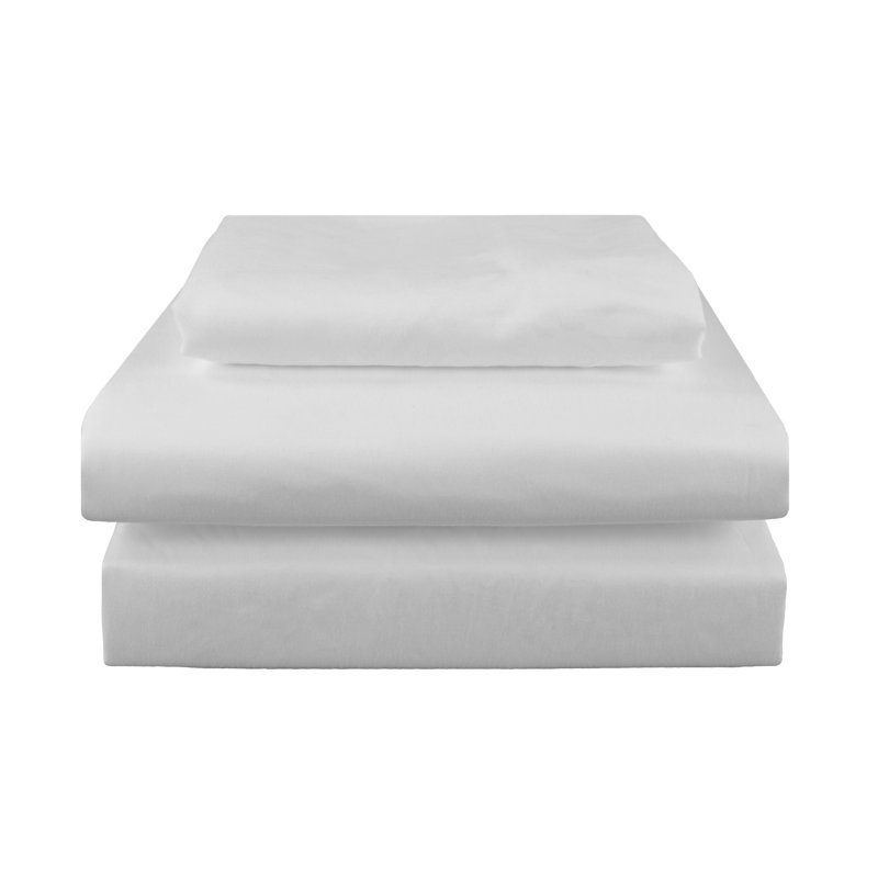 Microfiber Sheet Set, Glacier Gray, Queen Sheet Set + Fitted Sheet + 2 Pillowcases