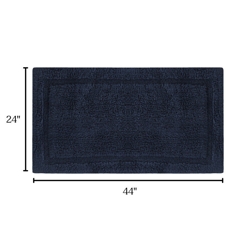  Organic Cotton Reversible Bath Mat – 3000 GSM, GOTS Certified, Ultra-Thick & Super Absorbent | Soft, Plush & Quick-Drying Bathroom Rug