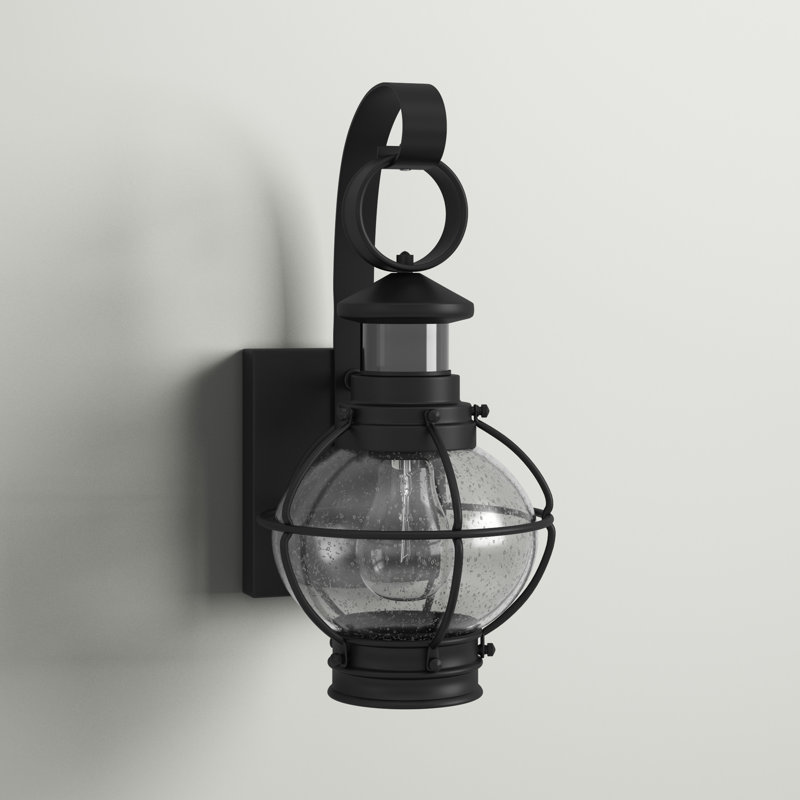 Sutton Steel Wall Light, 13.5" H x 6.75" W x 8" D, Black