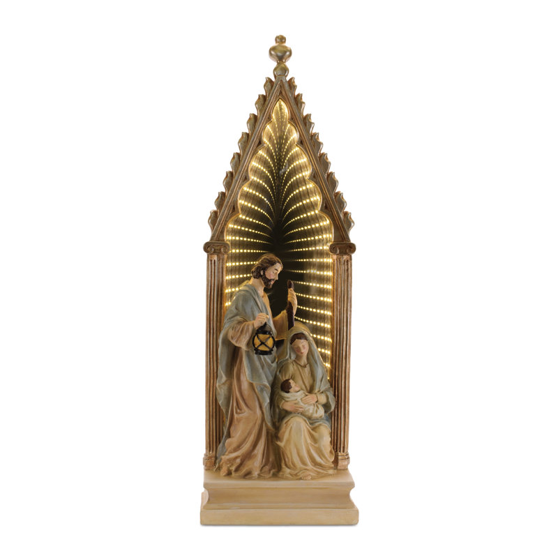 Crèche de la Sainte Famille avec arche Ekkolight