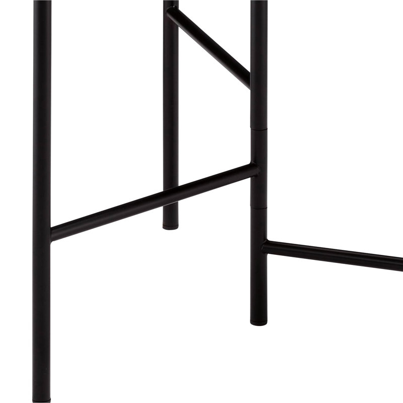 Support à fleurs d'intérieur en métal avec finition noire et 3 compartiments ouverts