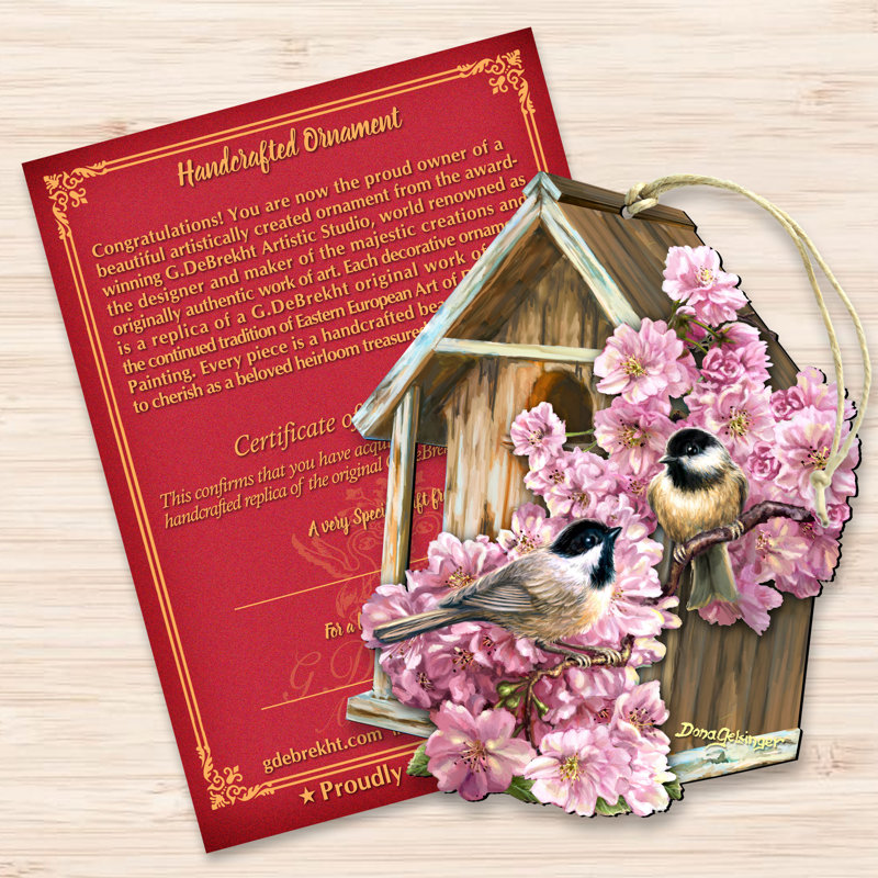 Ornement en bois Spring Dream House