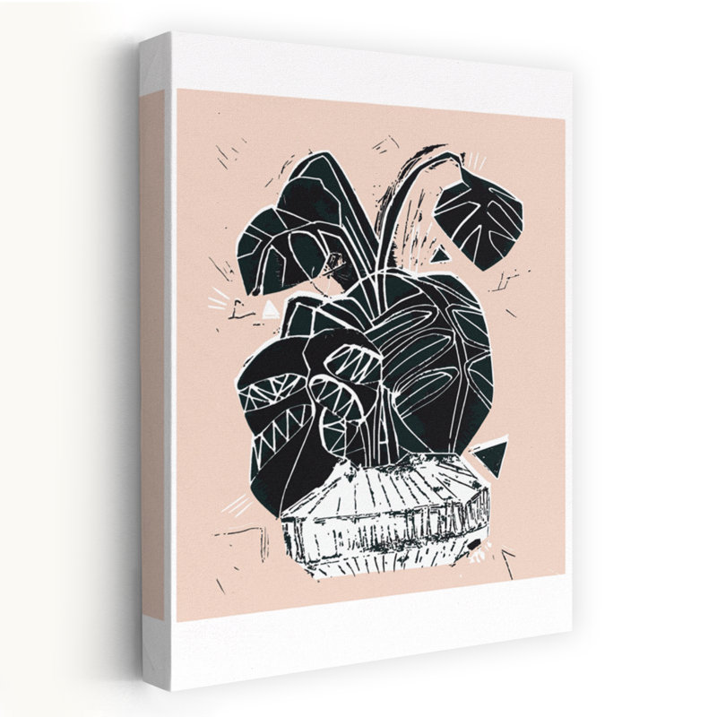 Contemporary Art Bold Classic Modern Plant Wall Art by Sarah Fitzgerald - Wrapped Canvas Print, 45.72 cm H x 30.48 cm W
