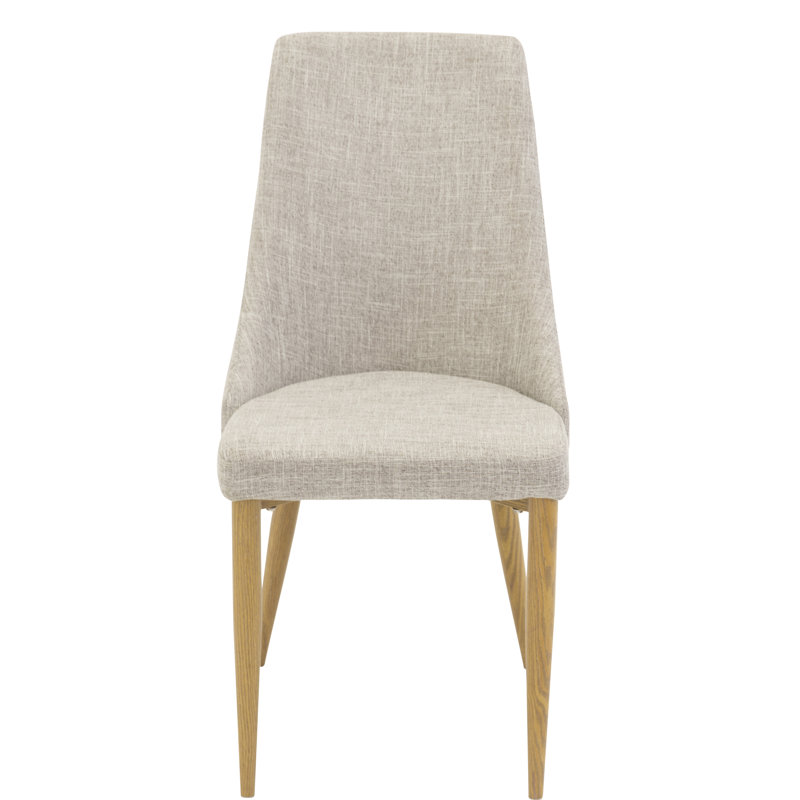 Austrinus 48cm H Polyester Blend Upholstered Side Chair, Light Grey