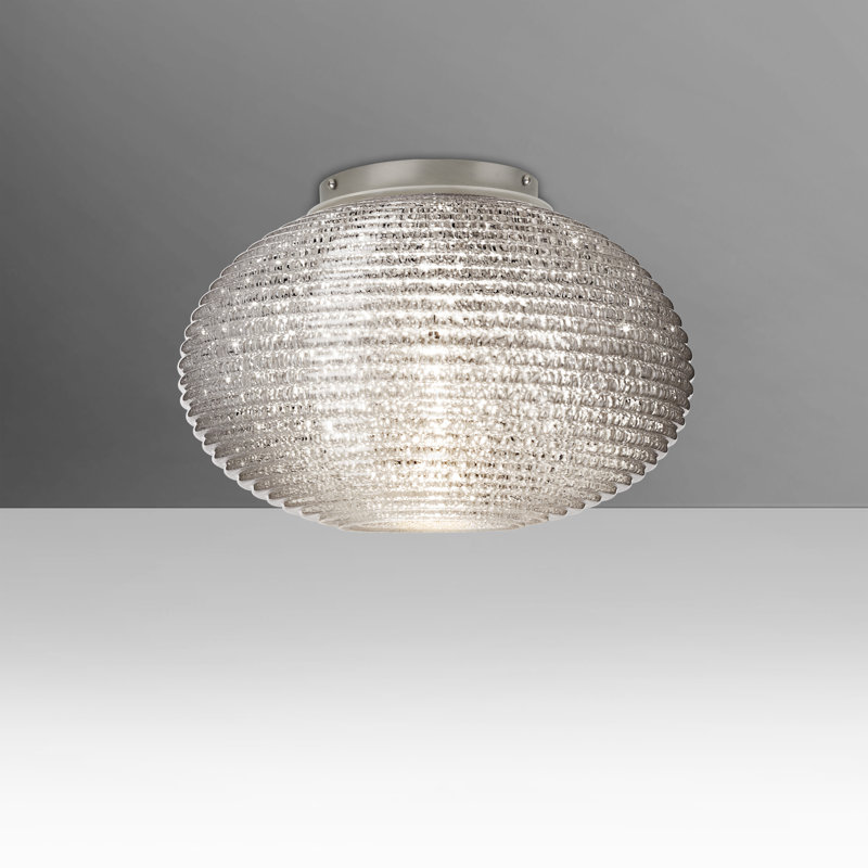 Plafonnier Besa Pape 10, H 7,5 po x l 10,25 po x P 10,25 po, Nickel satiné, Non
