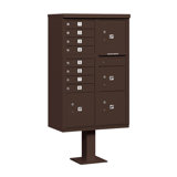 12 Door Front Load Cluster Box Unit with 4 Parcel Lockers
