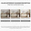 Ensemble coiffeuse 47,24 "brun et blanc avec commode, tabouret de maquillage et miroir