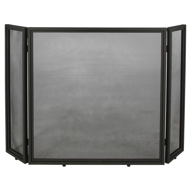 Metropolitan 3 Panel Iron Fireplace Screen
