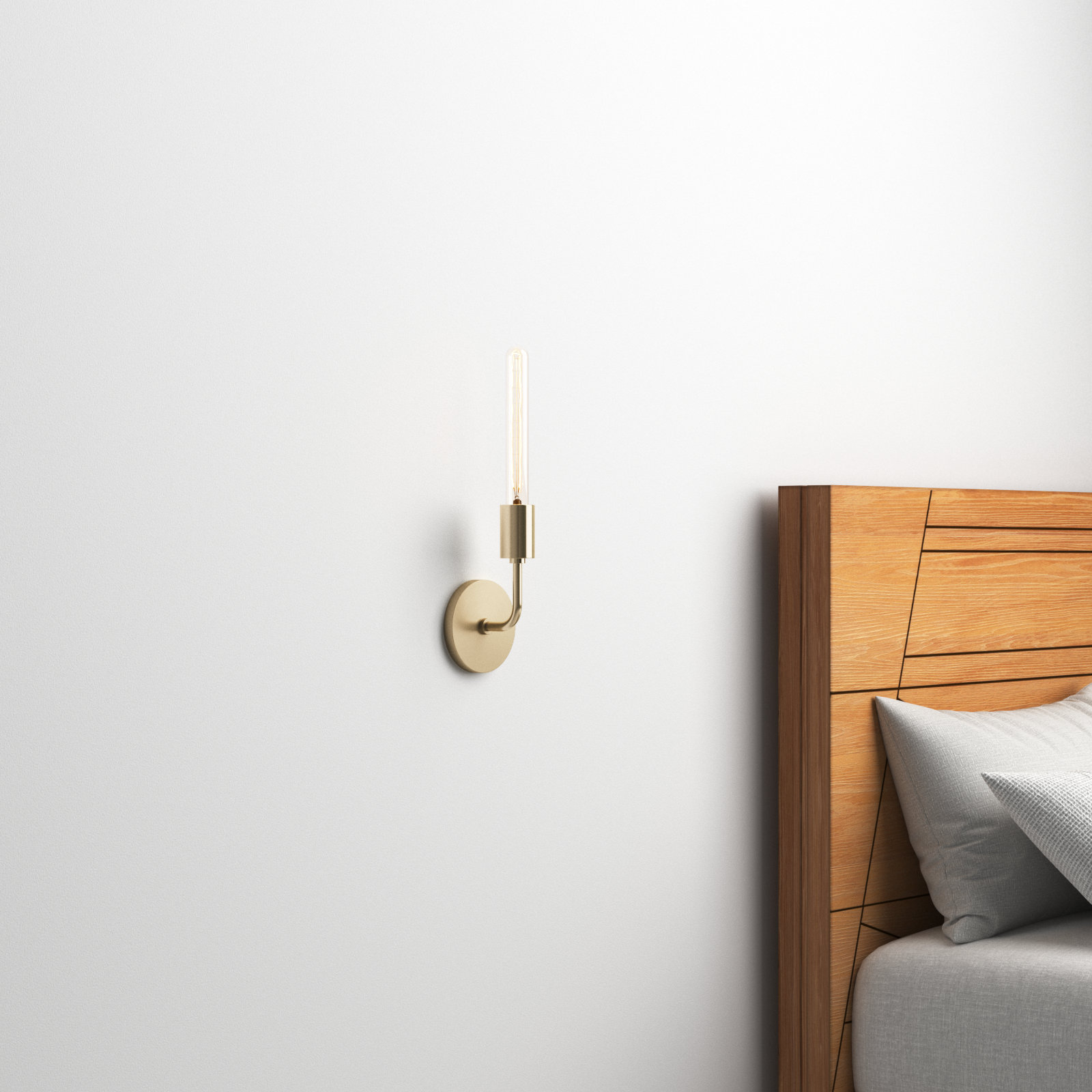 Madisson Single Light Dimmable Armed Sconce, Aged Brass