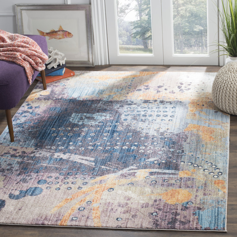 Morse Abstract Hand Woven Area Rug, Rectangle 155 x 229 cm