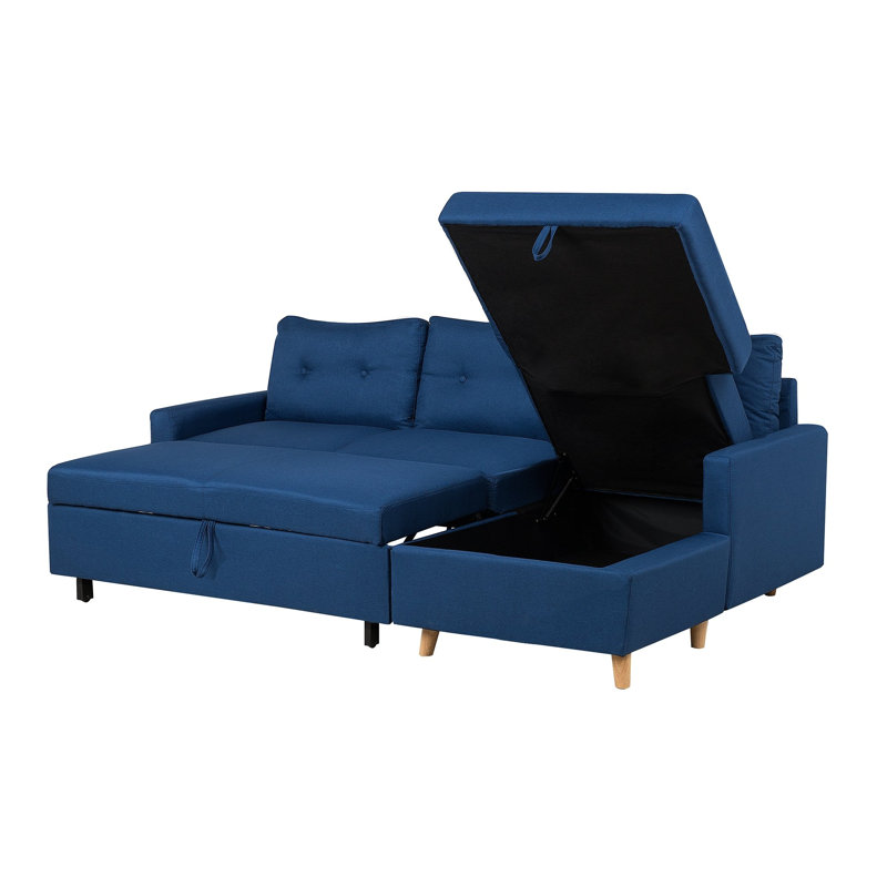 Dijon 3 Seater Sofa Bed, Right orientated, Blue