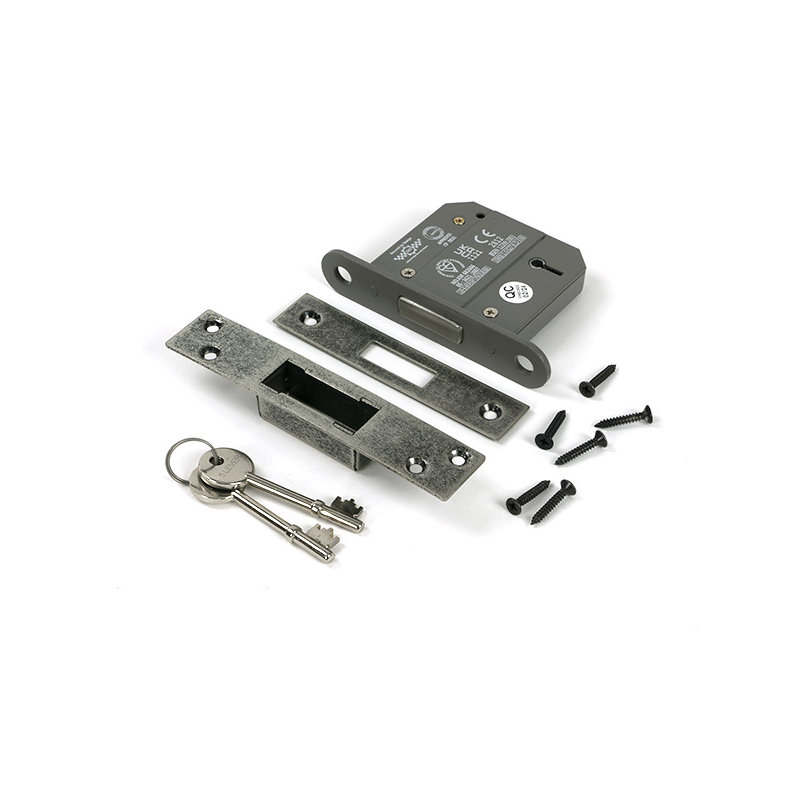 Lever BS Dead Lock, Pewter Patina