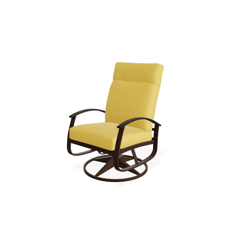 Belle Isle Outdoor Swivel Lounge Chair, Textured Kona, Yellow 43A, Kona P10