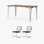 Menley 2 - Person Solid Wood Top Four Leg Base Dining Set
