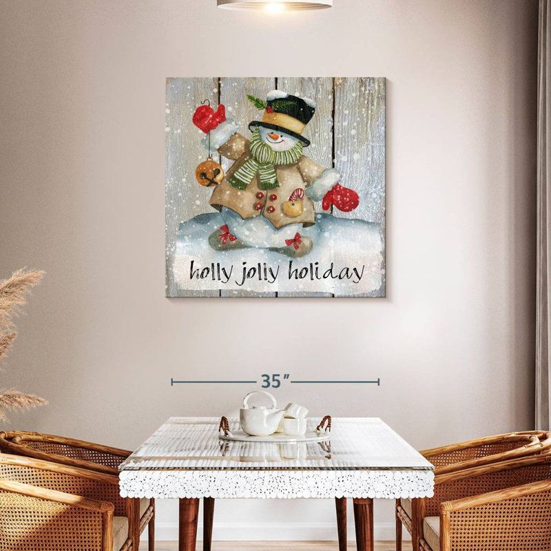 Bonhomme de neige Lelend Holly Jolly, H 36 po x l 36 po