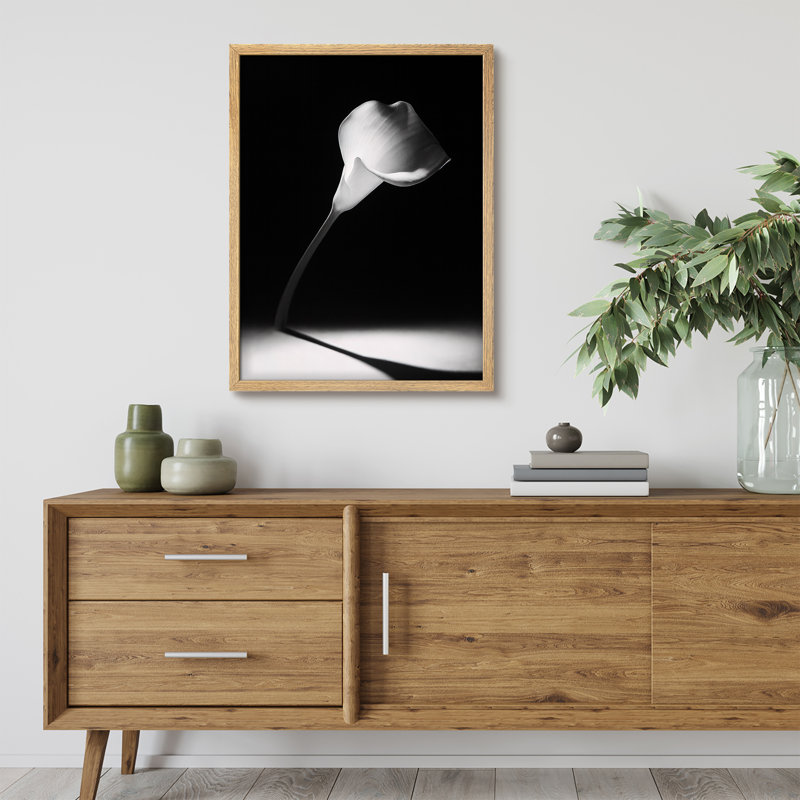 Reproduction florale encadrée pour décoration florale - 11 po x 14 po, H 14 po x l 11 po, Naturel